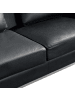 Beliani 2-tlg Ecksofa OSLO in Schwarz/Silber rechtsseitig