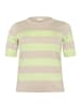 KAFFE curve Strickpullover KClizzy Regular fit in Lettuce/FeatherG. Bold Stripe