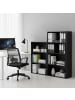 relaxdays Bücherregal in Schwarz - (B)60 x (H)82 x (T)24 cm
