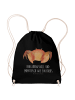 Mr. & Mrs. Panda gymnastiktasche Sternzeichen Krebs mit Spruch in Schwarz