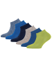 ewers 6er-Set Sneaker Socken 6er Pack Uni in blau-grau-grün