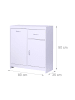 relaxdays Wäscheschrank in Weiß - (B)80 x (H)90 x (T)35 cm