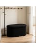 relaxdays Sitzbank in Schwarz - (B)76 x (H)38 x (T)38 cm