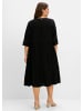 sheego A-Linien-Kleid in schwarz