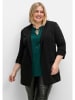 sheego Verschlussloser Longblazer in schwarz