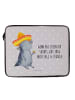 Mr. & Mrs. Panda Laptoptasche Axolotl Tequila mit Spruch in Grau Pastell