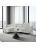 home24 Couchtisch Campton rund in Grau / Schwarz