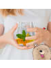 Mr. & Mrs. Panda Blümchentail Glas Otter Valentine mit Spruch in Transparent
