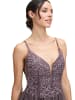 Vera Mont Abendkleid mit Stickerei in Mauve Graupe