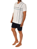NORMANN Shorty Schlafanzug kurzarm Pyjama - 84260 in grau