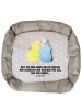 Mr. & Mrs. Panda Haustierkissen Wellensittich Liebe mit Spruch in Grau Pastell