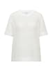 Cecil T-Shirt mit Rundhals in Ajour-Optik in Vanilla White
