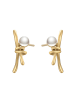 faina Women Stud Earrings in Gold White