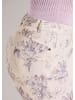 MADELEINE Schlanke Hose mit Unikat-Print in wollweiß / multicolor