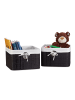 relaxdays 2x Aufbewahrungskorb in Schwarz - (B)31 x (H)20 x (T)31 cm