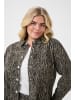 KAFFE curve Langarm - Hemd KCleonoma Regular fit in Feather Gray / Black Animal