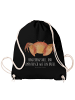 Mr. & Mrs. Panda gymnastiktasche Sternzeichen Krebs mit Spruch in Schwarz