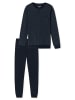 Schiesser Pyjama lang für Herren in blau