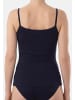 Conta Spaghetti Top Modal in Schwarz / blau