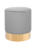 Beliani Pouf SOPHIA in Grau/Gold - (W) 39 x (H) 40 x (L) 39 cm