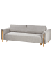 Beliani Schlafsofa KVAM in Grau/Braun - (W) 242 x (H) 85 x (L) 99 cm