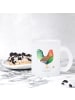 Mr. & Mrs. Panda Teetasse Glas Hahn Korn ohne Spruch in Transparent