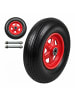 relaxdays 2 x Sackkarrenrad in Schwarz/ Rot - 3.50-8