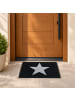 relaxdays Fußmatte Stern in Schwarz - (B)60 x (T)40 cm