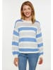 usha BLUE LABEL Damen Pullover in Grau weiss blau