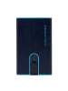 Piquadro Black Square Kreditkartenetui RFID Schutz Leder 6 cm in night blue
