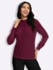 Sieh an! Stehkragen-Pullover in bordeaux