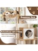 COSTWAY Kratzbaum Holz 148 cm in Beige