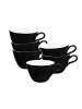 6er Set Milchkaffeetassen Life Fashion in Glamorous Black 370 ml