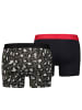 Levi´s Boxershorts 2er Pack in Schwarz / Olive Leoprint