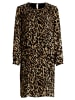 Betty Barclay Plisseekleid langarm in Schwarz/Beige