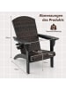 COSTWAY Adirondack Stuhl HDPE in Schwarz