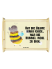 Mr. & Mrs. Panda Tablett für Bett Hummel flauschig mit Spruch in Gelb Pastell