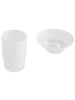 Beliani 8-tlg Badaccessoires Set POCONE in Schwarz