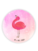 Mr. & Mrs. Panda Kühlschrankmagnet Flamingo Stolz ohne Spruch in Aquarell Pink