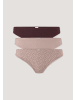 Hessnatur Slip Regular Cut 3er Pack in bordeauxrot