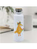Mr. & Mrs. Panda Outdoor Trinkflasche Fuchs Blumen ohne Spruch in Weiß