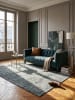 KADIMA DESIGN Teppich Kurzflor waschbar VERNANTE Vintage Wohnzimmer Diele in Grün-Grau