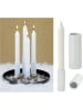 Novaliv 8X Kerzenhalter für Stabkerzen Candle Holder magentisch Weiss 2,8x7,5c in Weiß