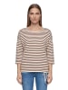 Betty Barclay Strickpullover mit U-Boot-Ausschnitt in Patch Cream/Brown