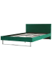 Beliani 2-tlg Doppelbett BELLOU in Grün/Silber