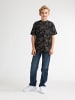 Petrol Industries T-Shirt mit Allover-Print Agave in Schwarz