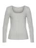 LASCANA Langarmshirt in grau-meliert