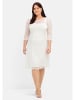 sheego Spitzenkleid in offwhite