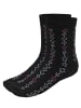 TupTam Kinder Socken Mädchen Jungen Bunt Gemustert 6er Pack in schwarz/rosa