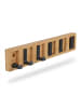 relaxdays Garderobenleiste in Natur/ Schwarz - (B)42 x (H)5,5 x (T)5 cm